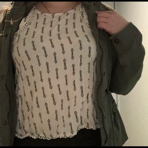 Mudd black and white arrow tank top